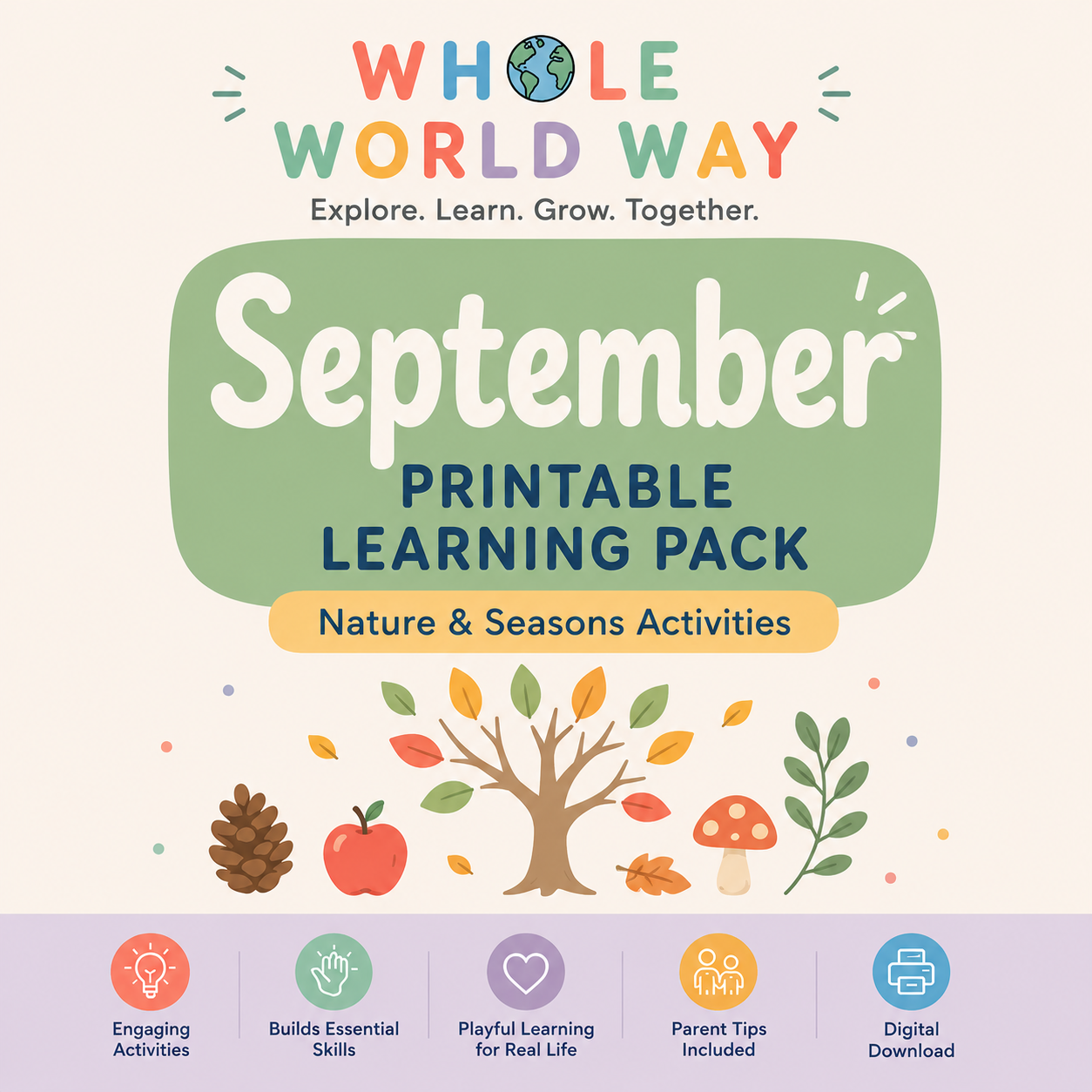 September Printable Learning Pack for Preschoolers (Ages 3–5) | Coming Soon