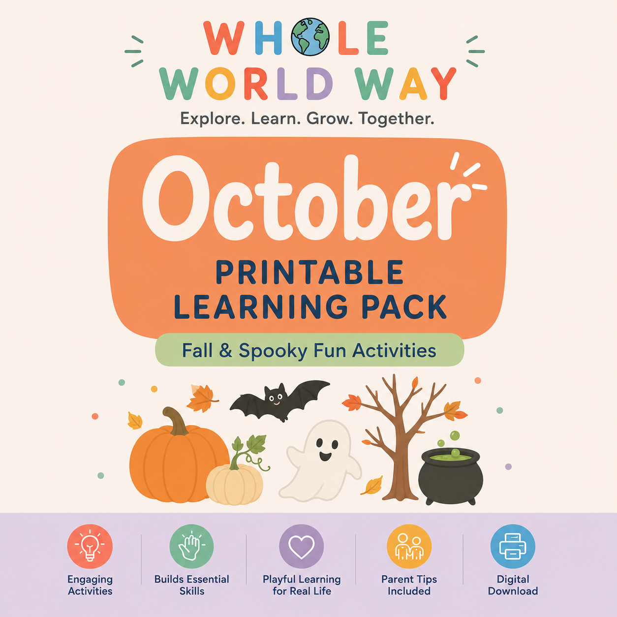 October Printable Learning Pack for Preschoolers (Ages 3–5) | Coming Soon